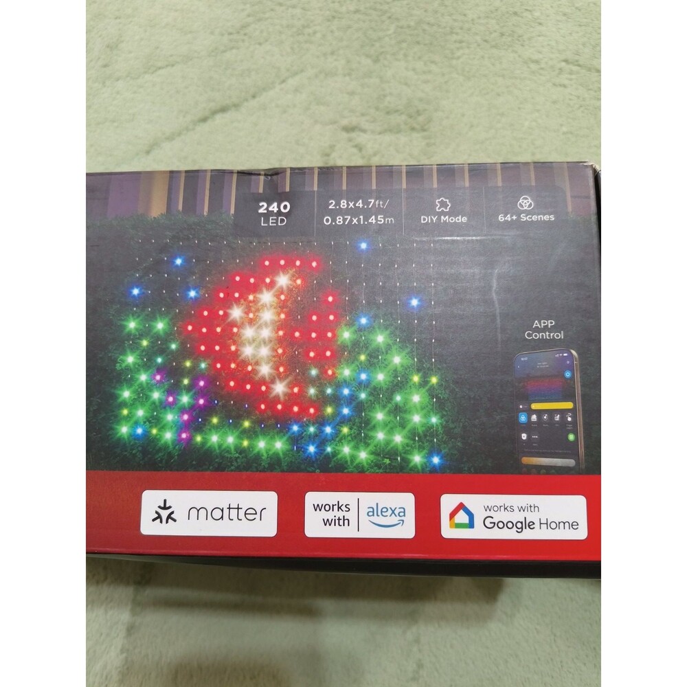 Govee Net Lights H6810 Smart RGBIC Outdoor Christmas Decor 240 LED Matter - Picture 3 of 8